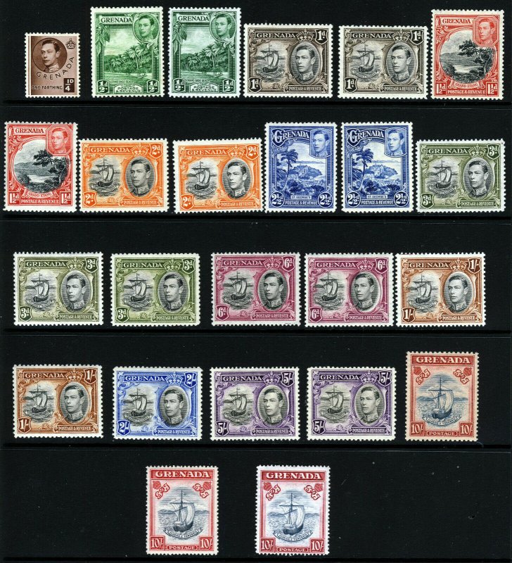 GRENADA King George VI 1938-50 Definitive Set SG 152 to SG 163d MINT