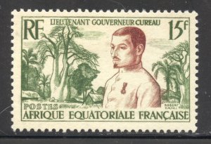 French Equatorial Africa Scott 187 Unused HOG -1954 Lt Gov Cureau - SCV $2.00