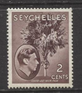 Seychelles - Scott 125 - KGVI Definitive -1938 -MLH - Single 2c Stamp