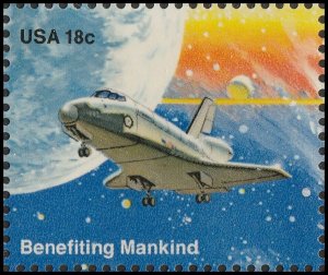 US 1918 Space Benefiting Mankind Space Shuttle Columbia 18c single MNH 1981