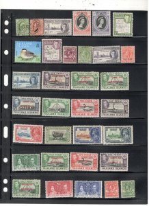 FALKLAND ISLANDS COLLECTION ON STOCK SHEET MINT/USED