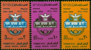 Iraq 1964 Arab Postal Union Set of 3 SG663-665 V.F MNH