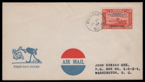 FDC - #203 20c Grain Expo with unlisted cachet. 