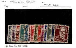 Germany, Postage Stamp, #10N29-32, 10N35-10N44 Used, 1948 Russian Zone (AC)