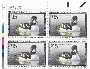 US RW 65    1998 $15.00  Federal duck stamp plate block  VF NH