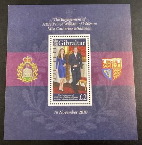 Gibraltar #1266, 1283 Mint Engagement & Royal Wedding of William & Catherine