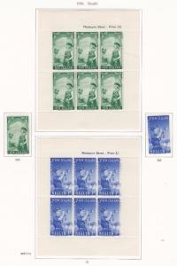 NEW ZEALAND # B54-B55,B54a-B55a  VF-MH  HEALTH BOY/GIRL BRIGADES (S/SHEETS) 1958