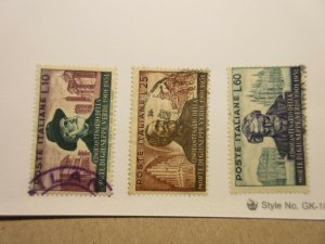 ITALY  Scott  594-596  set  USED  LotX  Cat $24.25