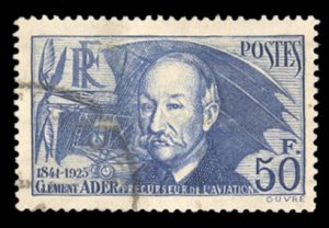 France, 1900-1950 #348 Cat$65, 1938 50f Ader, used