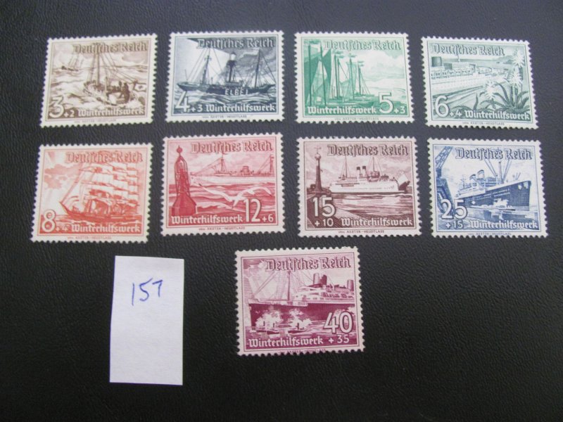 Germany 1937 MNH SC B107-115 SET XF 100 EUROS (157)