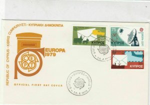 Republic of Cyprus 1979 Europa CEPT Communications Stamps FDC Cover Ref 30418