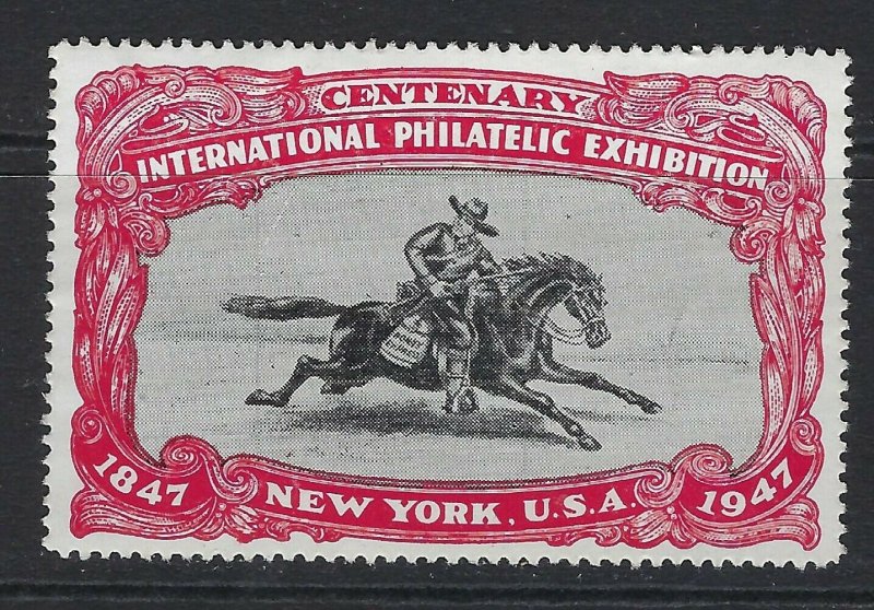 JASTAMPS:US 1947 International Philatelic Exhibition Cinderella Stamp Mint OG NH