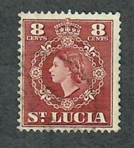 St. Lucia #163 used single