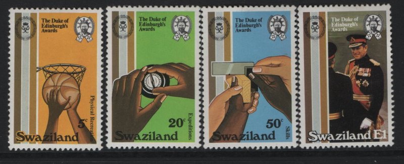 SWAZILAND 391-394, (4) SET,  Hinged, 1981 Duke of Edinburgh's awards 25th anniv.