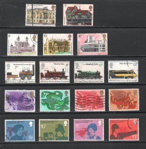 Great Britain #740-744, 749-752, 758-761, 777-780  VF, Used, 4 sets, ... 2480534