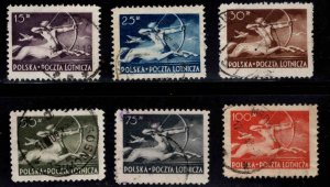 Poland Scott C21-C26 used 1948 Centaur Air Post 2nd best set