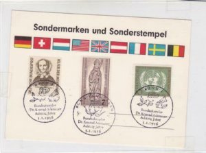 germany 1956 special stamps and cancels stamps card  r19699