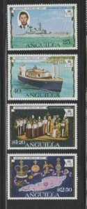 ANGUILLA #271-274 1977 REIGN OF QEII 25TH ANNIV. MINT VF NH O.G aa