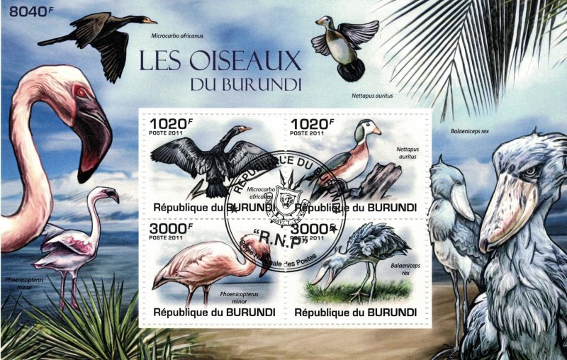 BURUNDI 2011 - Water birds/ minisheet