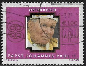 Austria #1991 Used Stamp - Pope John Paul II