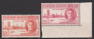 Northern Rhodesia - 1946 Peace Issue Sc#46/47 - MNH (7915)