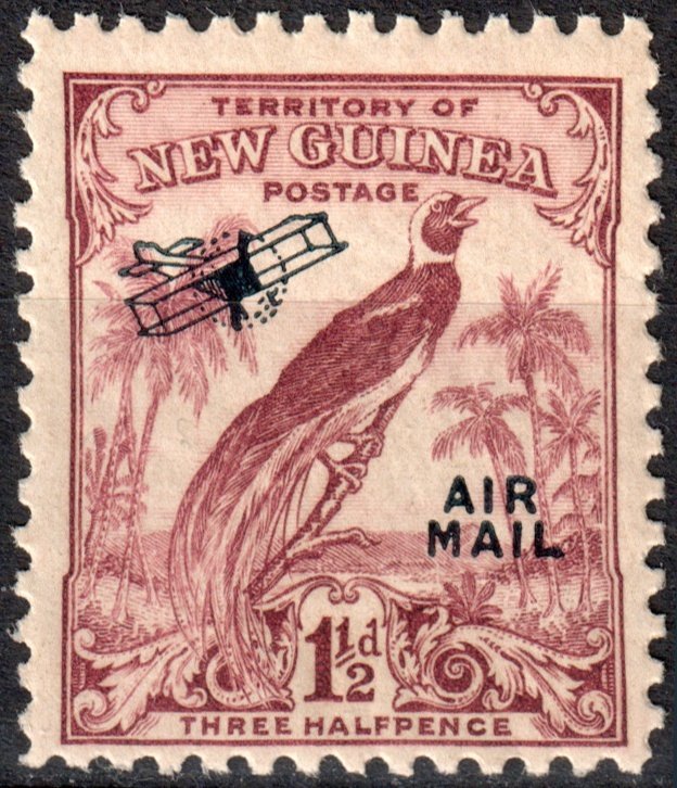 New Guinea #C30  MNH - 1 1/2p vio-bro Overprinted Bird of Paradise (1932)