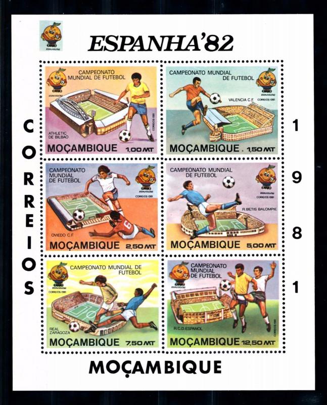 [69452] Mozambique 1981 World Cup Football Soccer Valencia Betis Sheet MNH