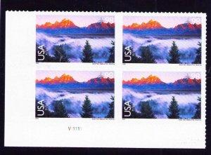 Scott # C147 Grand Teton National Park Plate Block 98¢ Airmail Stamps - 2009