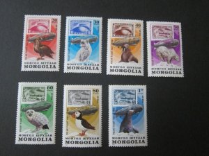 Mongolia 1981 Sc C146-53 bird set MNH