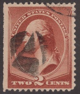 US Scott # 210 2c Washington Fancy Cancel A