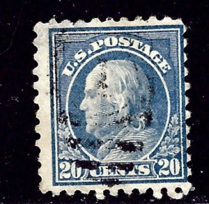 U.S. 438 Used 1914 issue   nibbed corner perf