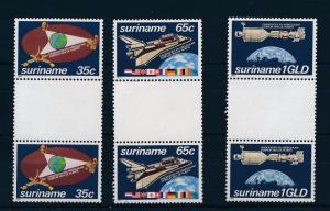 [34629] Surinam Suriname  Space Set in gutterpairs  MNH