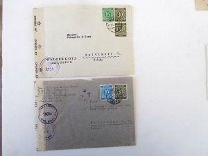 Occupied Germany Covers, Censored by British Military, 1947, Post WWII, Retaped