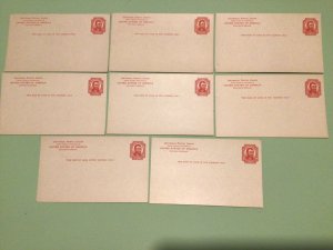 United States Grant 1911 eight  unused postal cards postcards Ref 66779