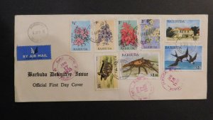 1975 Barbuda Registered Airmail First Day Cover FDC WI to Richmond Hill LI USA