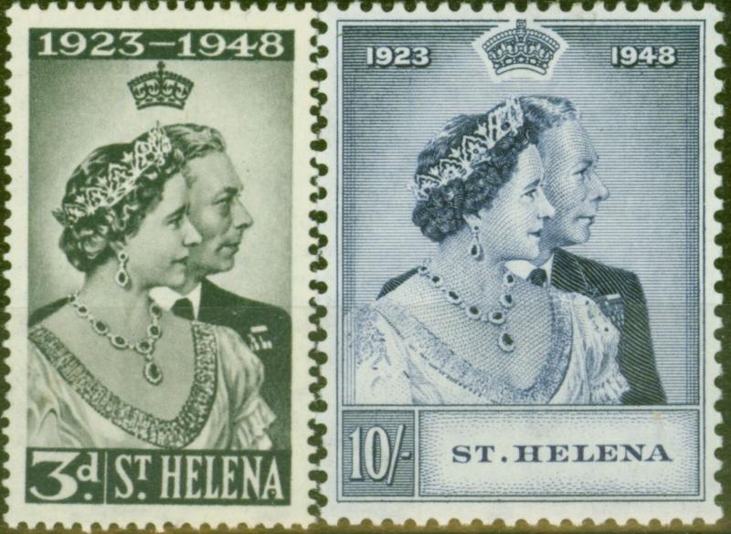 St Helena 1948 RSW set of 2 SG143-144 Fine MNH