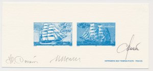 France 1999 - Epreuve / Proof signed by engraver Tallship - Sailing ship - Europ