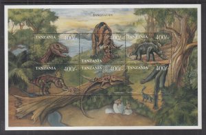 Tanzania 1936 Dinosaurs Souvenir Sheet MNH VF