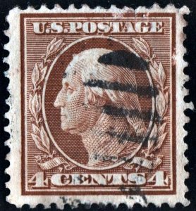 SC#377 4¢ Washington (1911) Used/Fault