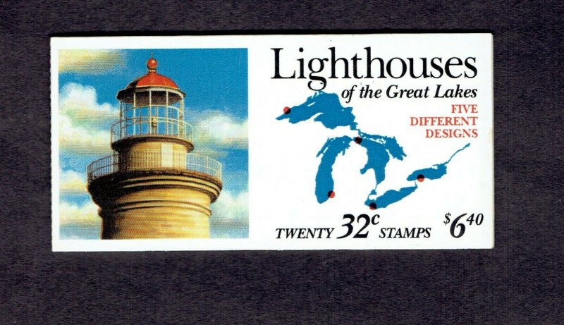 US #2969/2973a (BK230) $6.40(4x5x32c)GL Lighthouse, MNH ⭐⭐⭐⭐⭐⭐