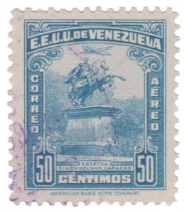 VENEZUELA STAMP 1944 SCOTT # C152. CANCELLED. # 6