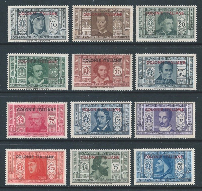 Italian Colonies #1-12 NH Italian Issues Ovptd.