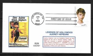 United States 3786 Audrey Hepburn Charade GLEN Cachet  FDC (AH6)