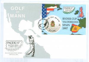 Isle of Man 756 1997 U/A Golf on Mann, Ryder Cup, Pacific 97