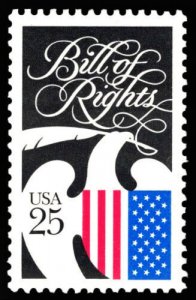 1989 Bill of Rights Single 25c Postage Stamp, Sc# 2421, MNH, OG