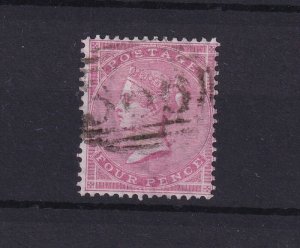 GB QV 1855 4d Rose Carmine Glazed SG66b Thick Glazed Paper Fine Used BP15840