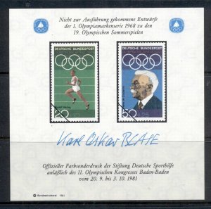 Germany 1981 Farbsonderdruck Colour Reprint, sport MS MUH