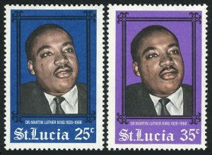 St Lucia 235-236 two sets,MNH.Michel 233-234. Dr.Martin Luther King,1968.