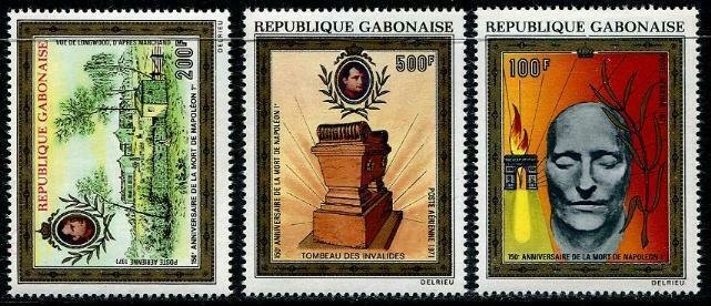 HERRICKSTAMP GABON Sc.# C112-14 Napoleon Boneparte Airmail Stamps