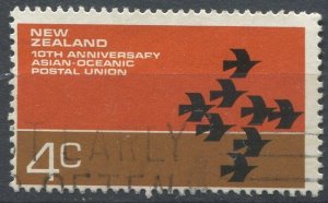 New Zealand Sc#496 Used, 4c brn org, blk & brn, Anniversaries 1972 (1972)